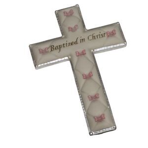 Baptism wall cross for girl